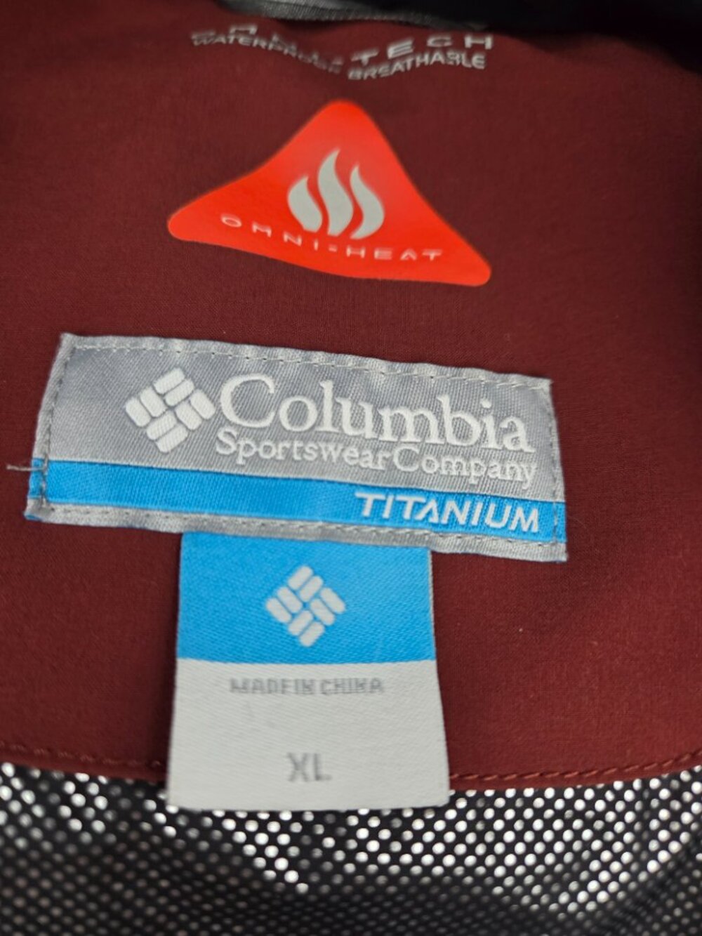 Columbia Titanium Omni-Heat 1000 TurboDown Winter Ski Parka Rust XL - Picture 16 of 16